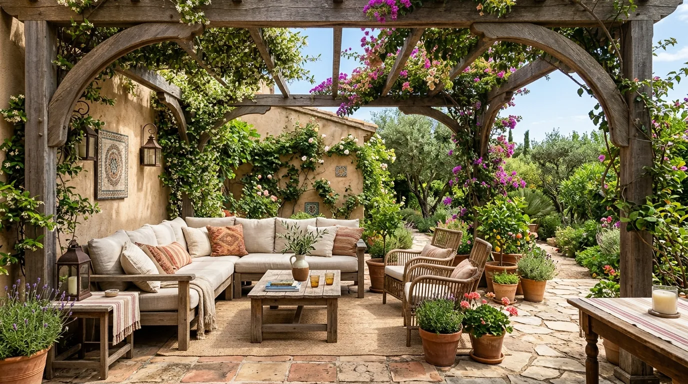 Warm Wall Color With Greenery